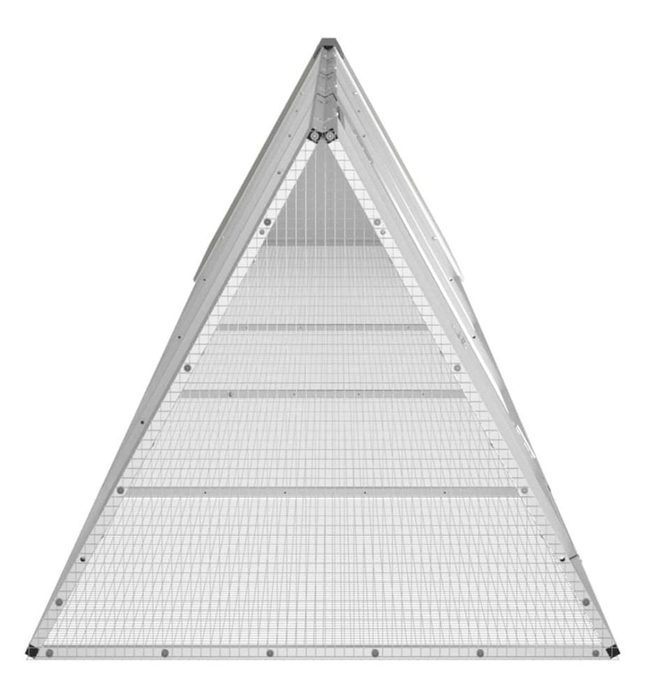 Kaninchenkäfig Grau 504,5x80,5x71 cm Verzinkter Stahl