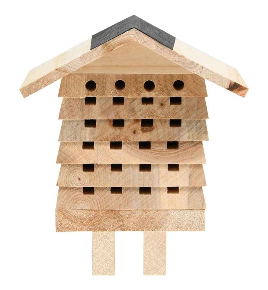 Hôtel d'abeilles Bois de sapin massif 22x20x20 cm