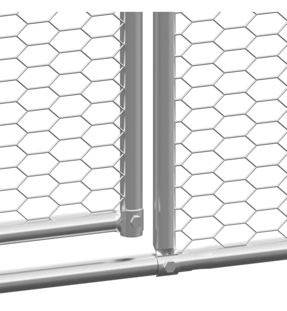 Outdoor-Hühnerkäfig 2x12x2 m Verzinkter Stahl