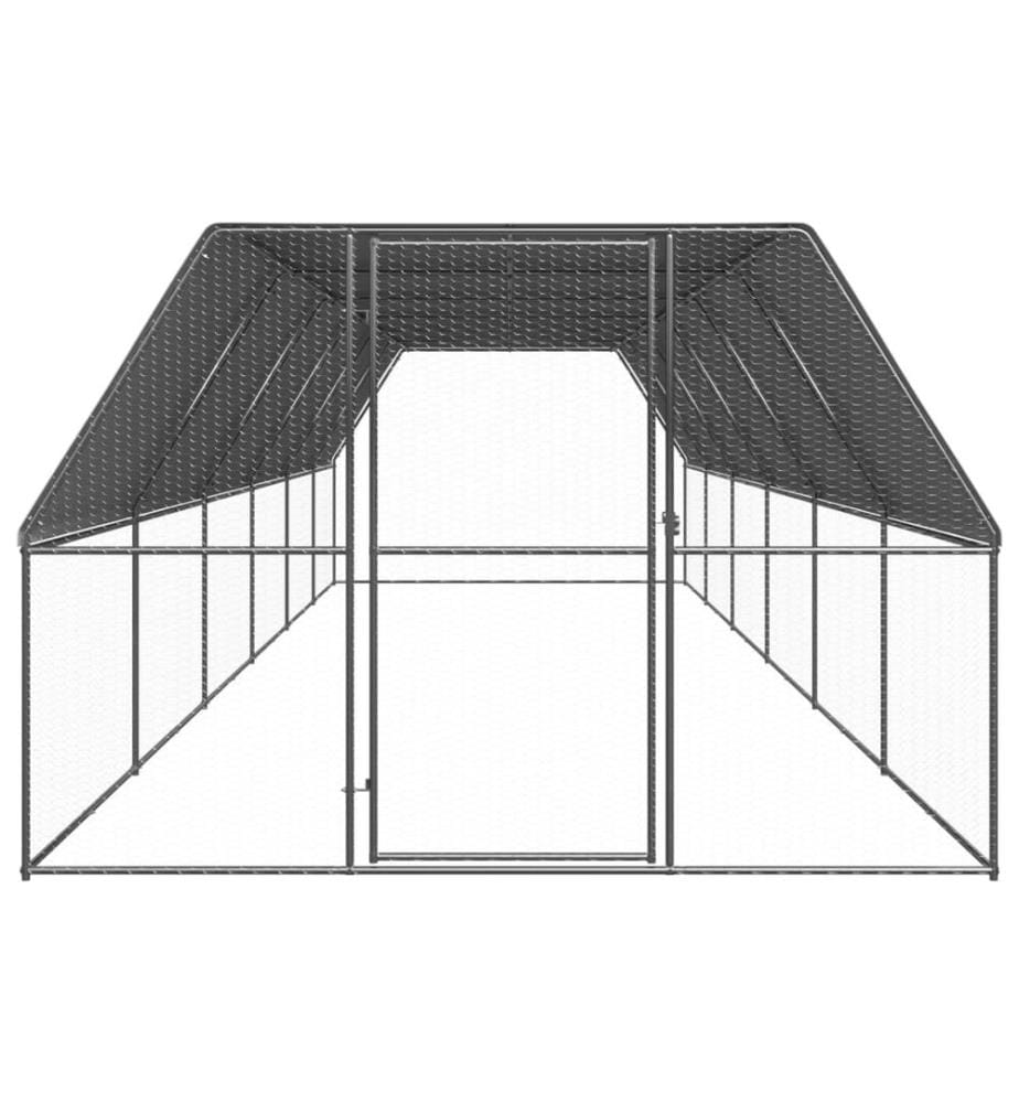 Outdoor-Hühnerkäfig 3x12x2 m Verzinkter Stahl