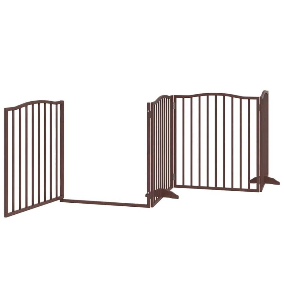 Barrière pour chien porte pliable 8 panneaux bois de peuplier