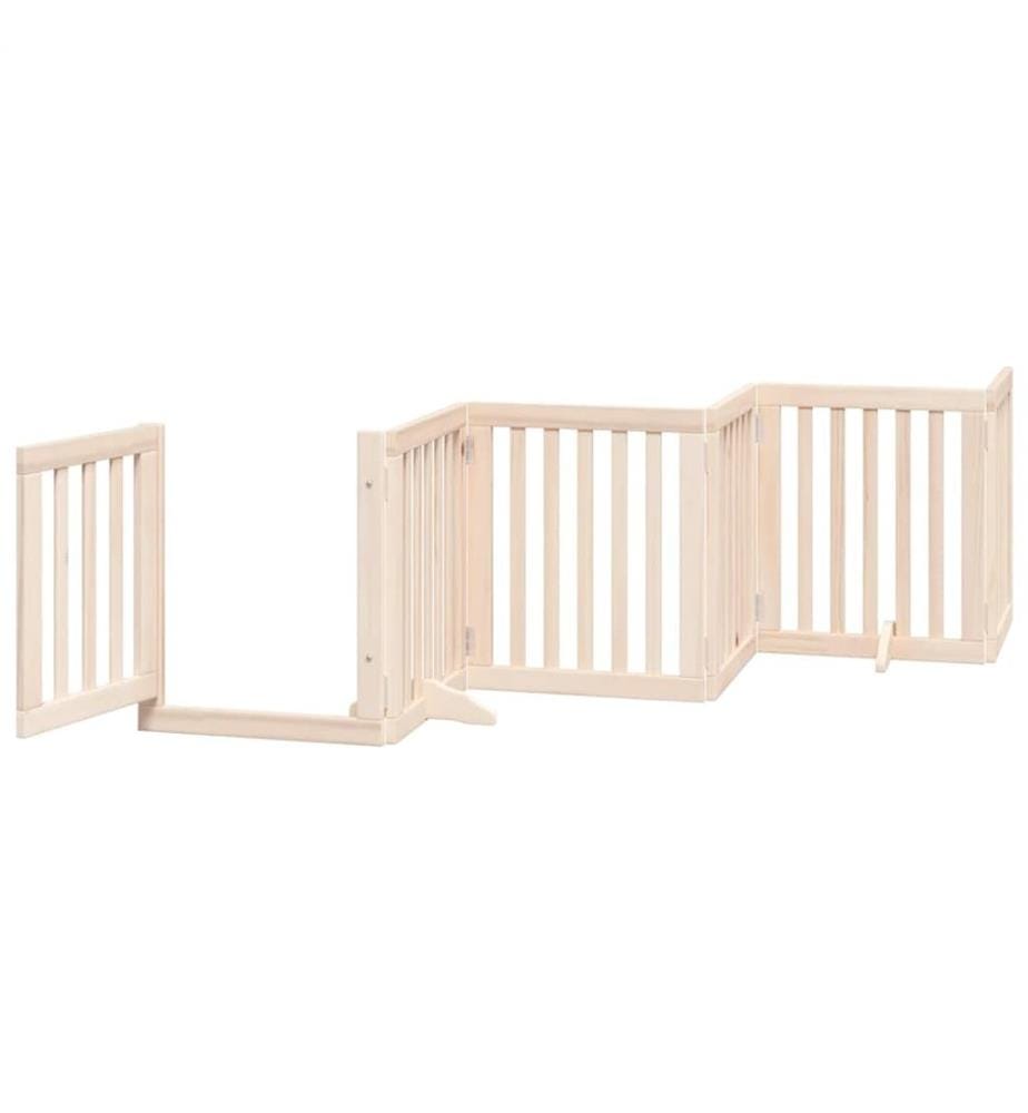 Barrière pour chien porte pliable 15 panneaux bois de peuplier