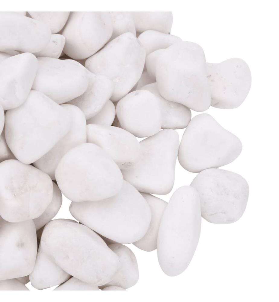 Polierte Kiesel 25 kg Weiss 2-5 cm