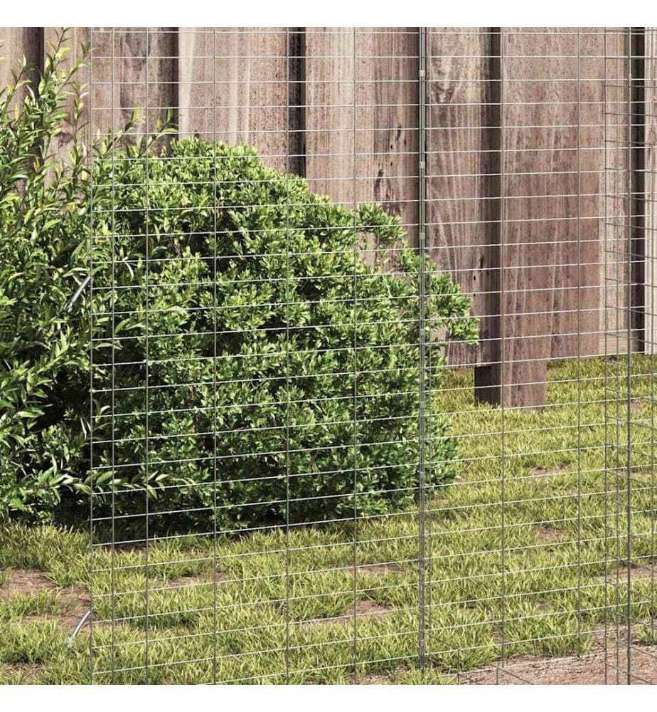 Cage à poules 2 pcs Argenté 600 x 100 x 210 cm Acier galvanisé