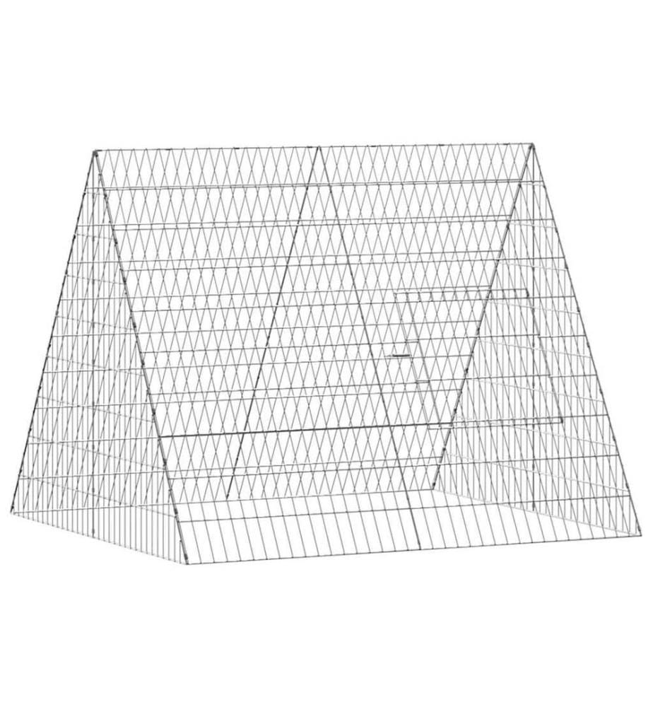 Cage à poules Argent 110 x 100 x 85 cm Acier galvanisé