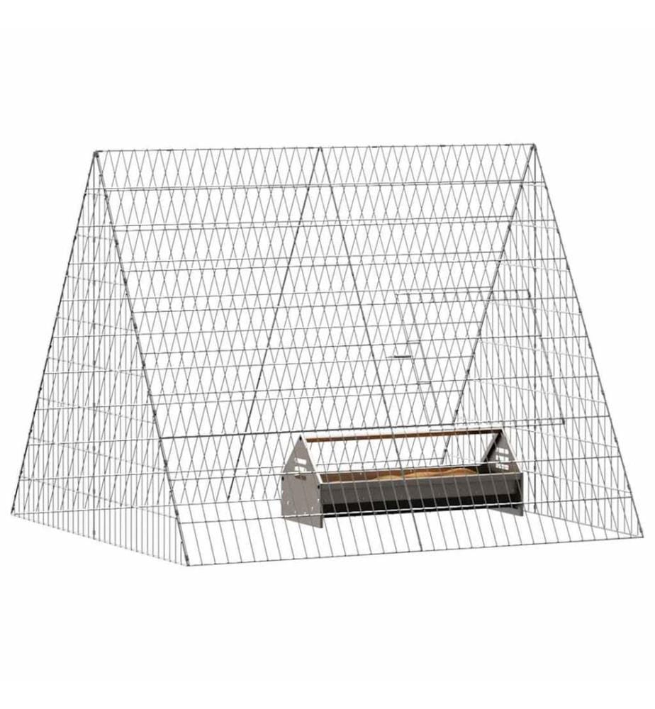 Cage à poules Argent 110 x 100 x 85 cm Acier galvanisé