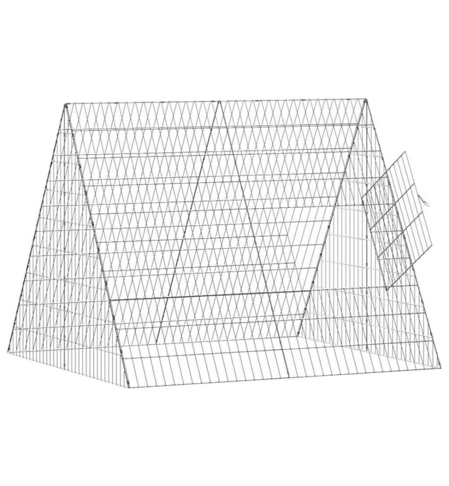 Cage à poules Argent 110 x 100 x 85 cm Acier galvanisé