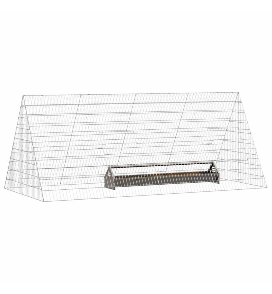 Cage à poules Argent 215 x 100 x 85 cm Acier galvanisé