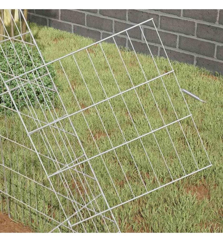 Cage à poules Argent 215 x 100 x 85 cm Acier galvanisé