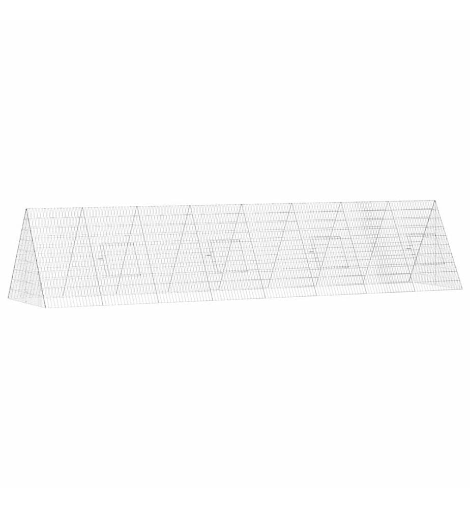 Cage à poules Argent 430 x 100 x 85 cm Acier galvanisé