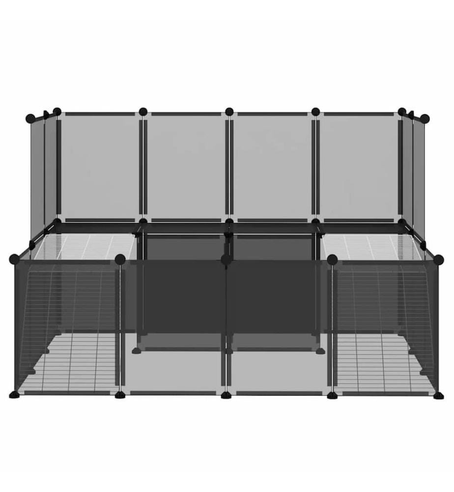 Cage pour petits animaux Noir 143x107x93 cm PP et Acier