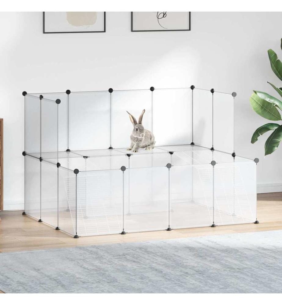 Cage pour petits animaux Transparent 143x107x93 cm PP et Acier