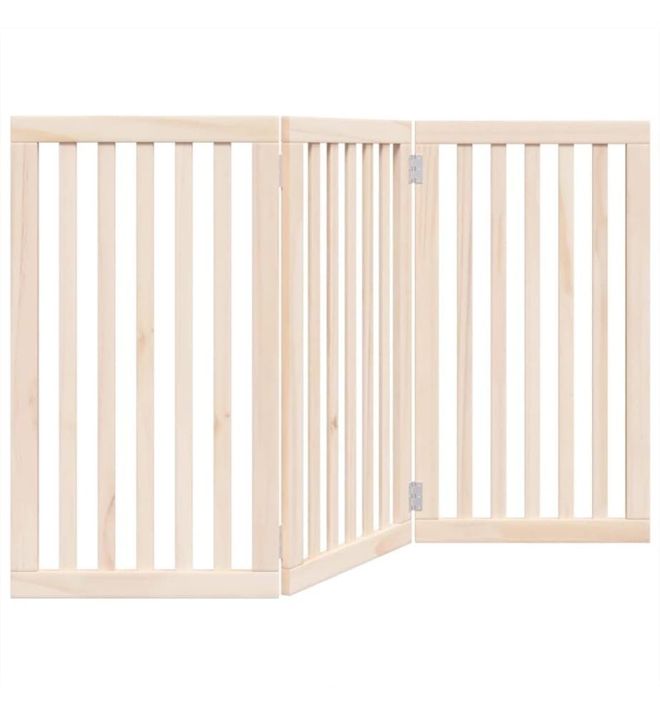 Barrière pour chien pliable à 3 panneaux 150 cm Bois de peuplier