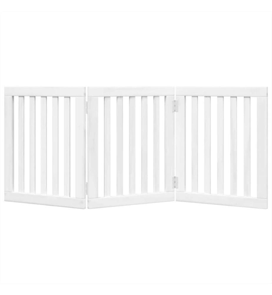 Barrière pour chien pliable 3 panneaux 150 cm bois de peuplier