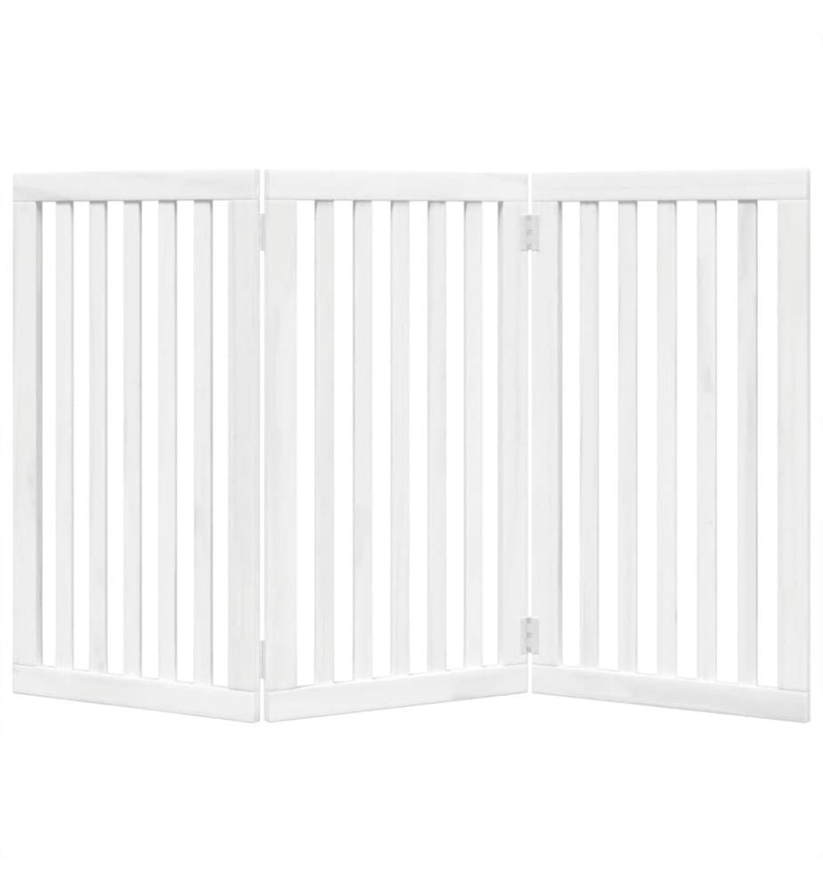 Barrière pour chien pliable 3 panneaux 150 cm bois de peuplier
