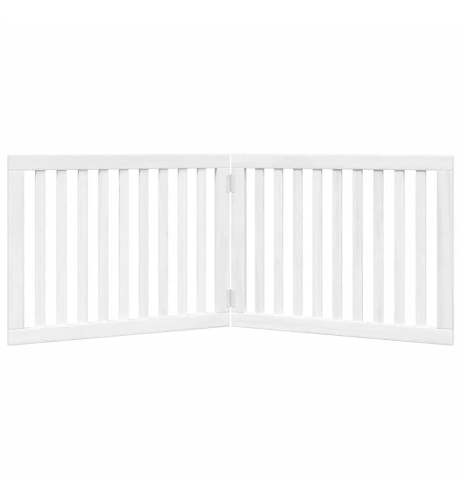 Barrière pour chien pliable 2 panneaux 160 cm bois de peuplier