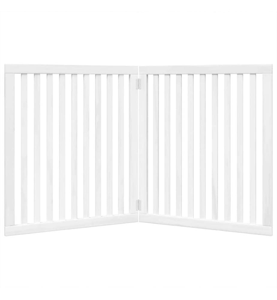 Barrière pour chien pliable 2 panneaux 160 cm bois de peuplier