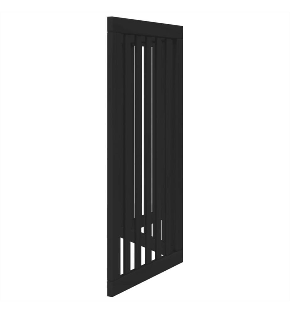 Barrière pour chien pliable 3 panneaux noir bois de peuplier