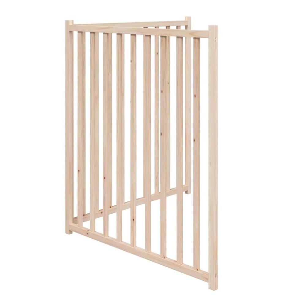 Barrière pour chien pliable 2 panneaux 160 cm bois sapin massif