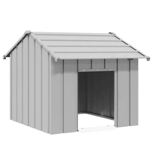 Niche pour chien avec toit noir 85x107x81 cm acier galvanisé