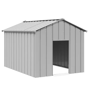 Niche pour chien avec toit noir 113x153x101 cm acier galvanisé