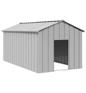Niche pour chien avec toit noir 114x202x101 cm acier galvanisé
