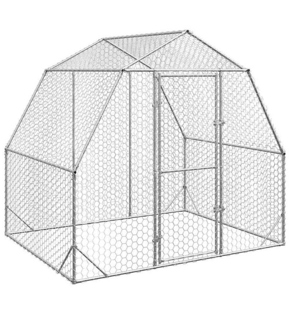 Poulailler 2,5x2x2,25 m acier galvanisé