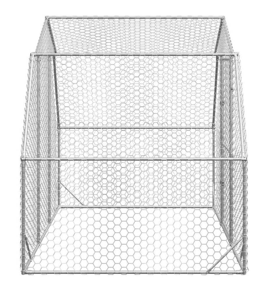 Poulailler 2,5x2x2,25 m acier galvanisé