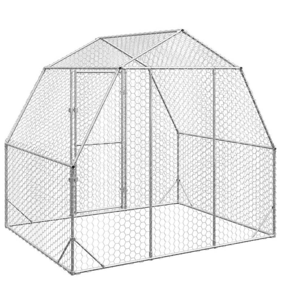Poulailler 2,5x2x2,25 m acier galvanisé