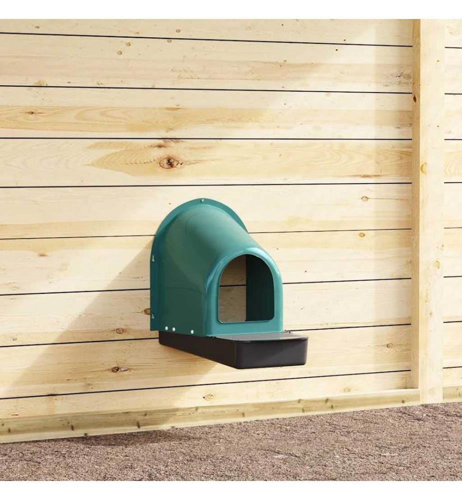 Nichoirs à poules 4 pièces Fixation murale Plastique vert foncé
