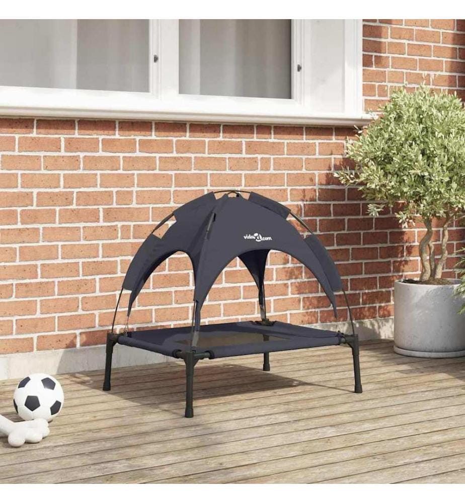 Lit pour Chien Noir 62 x 48 x 61 cm Acier