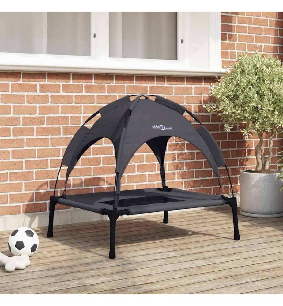 Lit pour Chien Noir 76 x 62 x 70,5 cm Acier