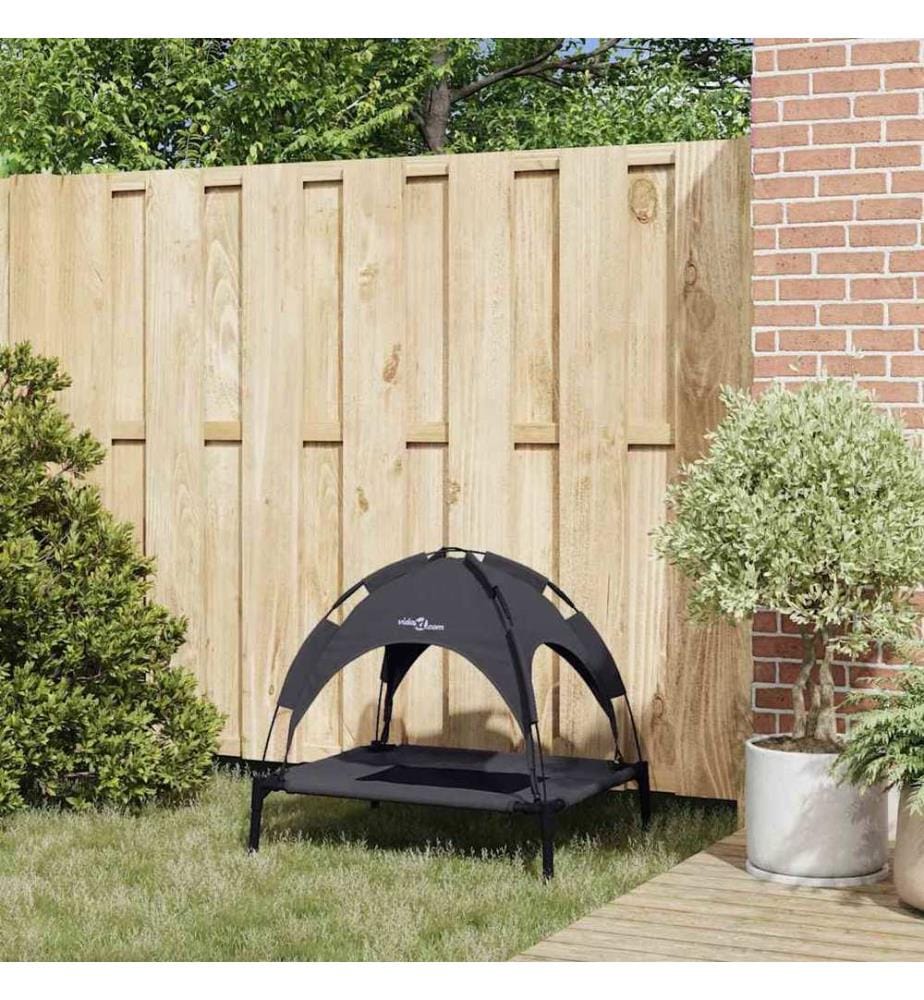 Lit pour Chien Noir 76 x 62 x 70,5 cm Acier