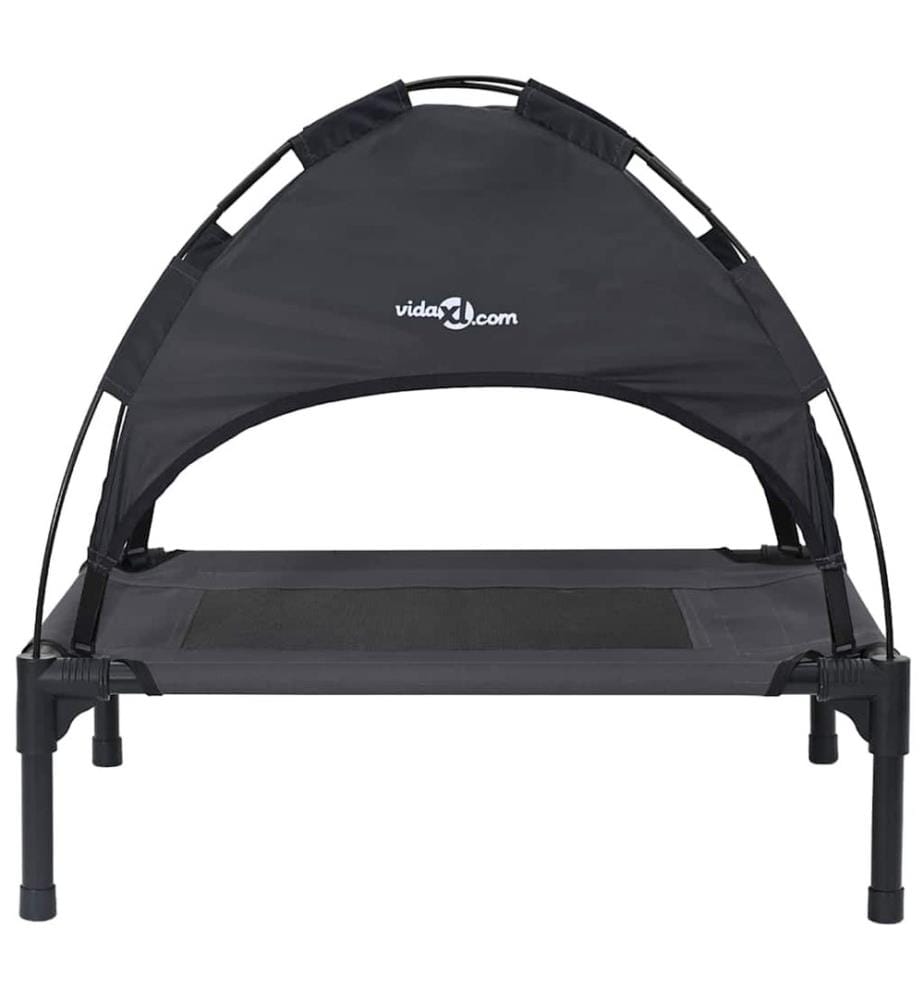 Lit pour Chien Noir 76 x 62 x 70,5 cm Acier