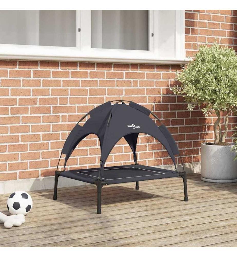Lit pour Chien Noir 63 x 49,5 x 60 cm Acier