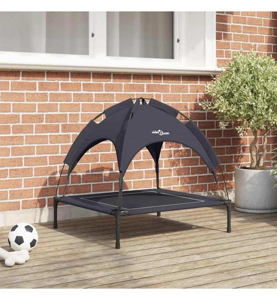 Lit pour Chien Noir 71 x 64 x 71 cm Acier