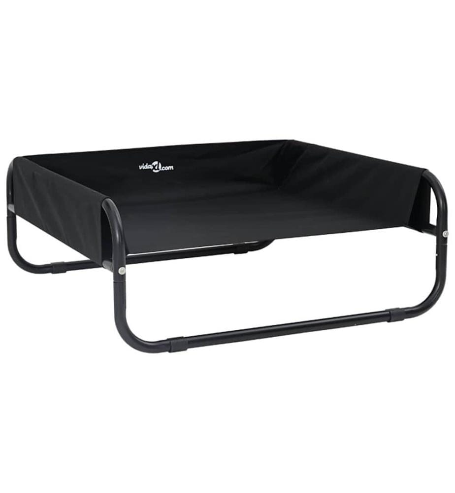 Lit pour Chien Noir 75 x 75 x 30 cm Acier