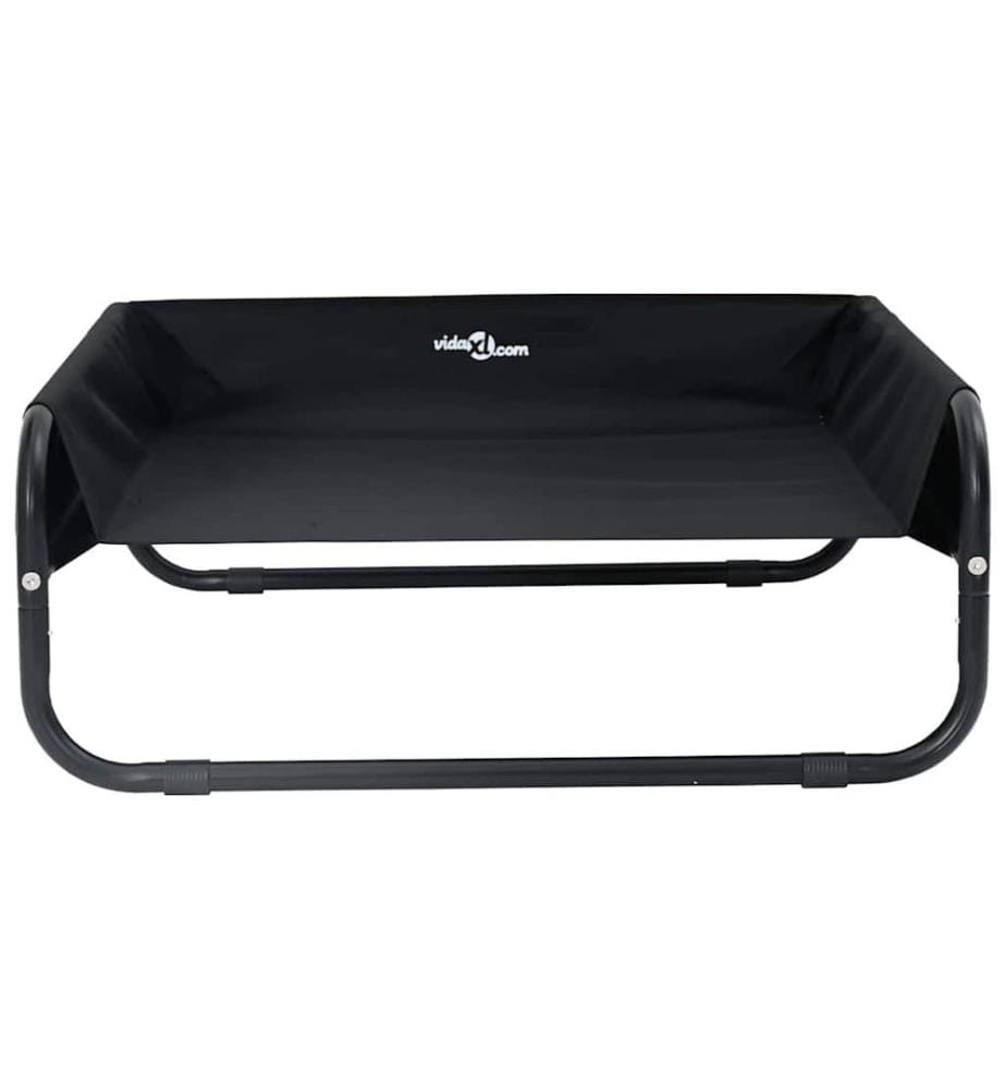 Lit pour Chien Noir 75 x 75 x 30 cm Acier