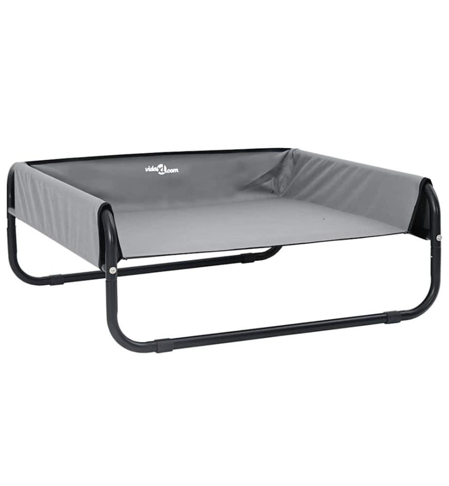 Hundebett Hellgrau 75 x 75 x 30 cm Stahl