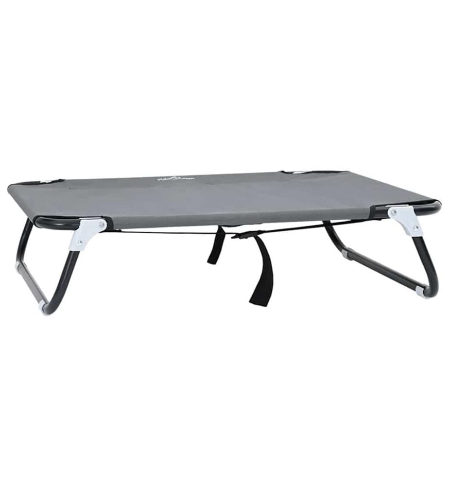 Hundebett Hellgrau 80 x 55 x 18 cm Stahl