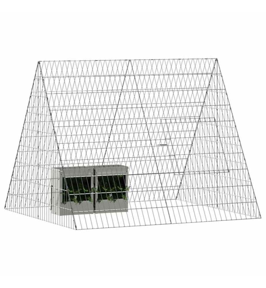 Cage pour lapins Argent 110 x 100 x 85 cm Acier galvanisé