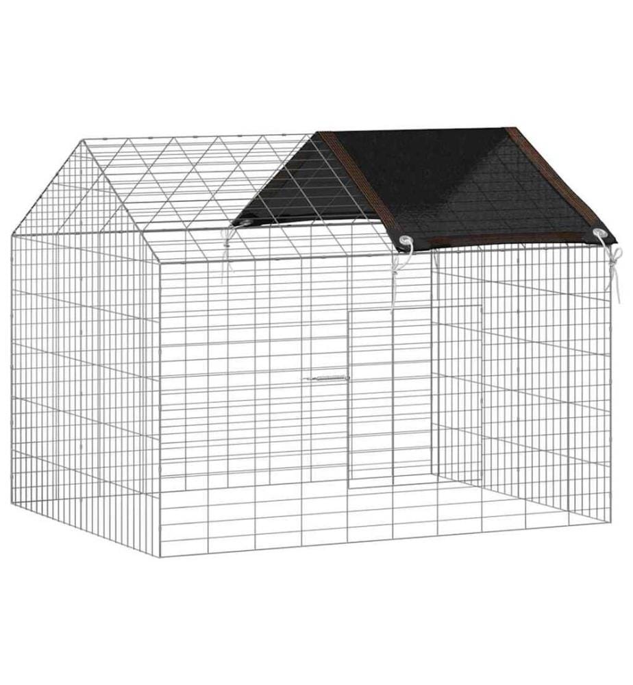 Cage pour lapins Argent 100 x 78 x 78 cm Acier galvanisé