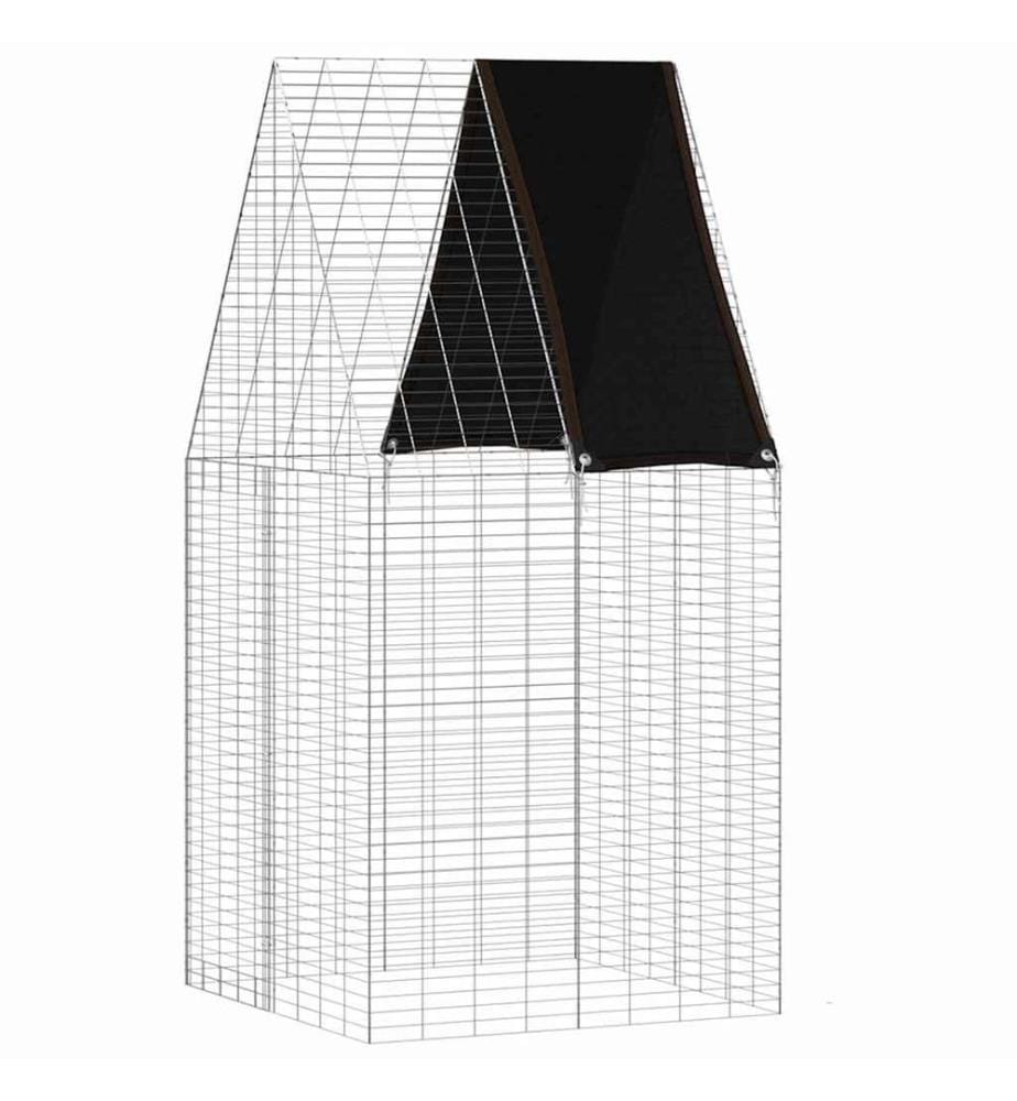 Cage pour lapins Argenté 100 x 100 x 210 cm Acier galvanisé