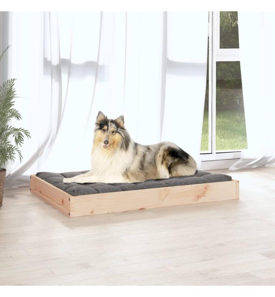 Hundebett 91,5x64x9 cm Massivholz Kiefer