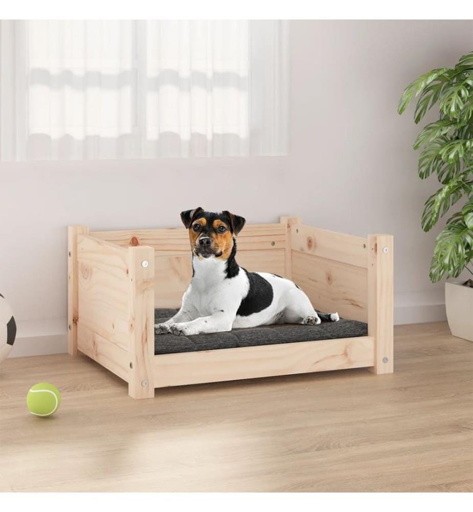 Lit pour chien 55,5 x 45,5 x 28 cm Bois de pin massif
