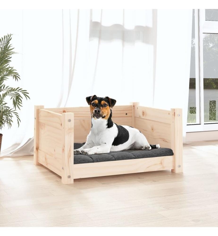 Lit pour chien 55,5 x 45,5 x 28 cm Bois de pin massif