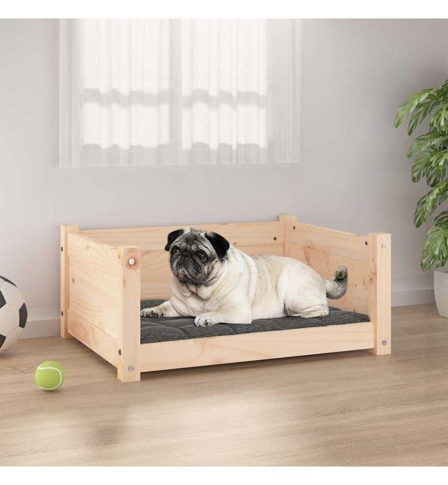 Lit pour chien 65,5 x 50,5 x 28 cm Bois de pin massif