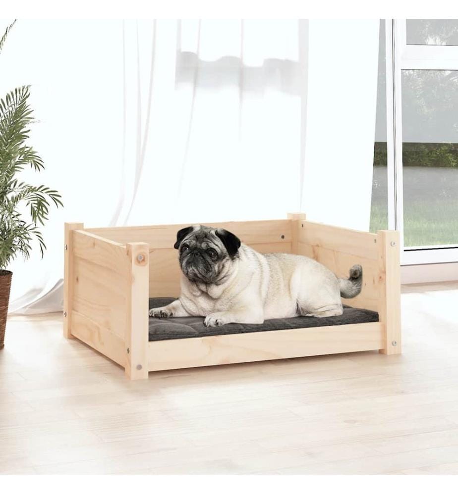 Lit pour chien 65,5 x 50,5 x 28 cm Bois de pin massif