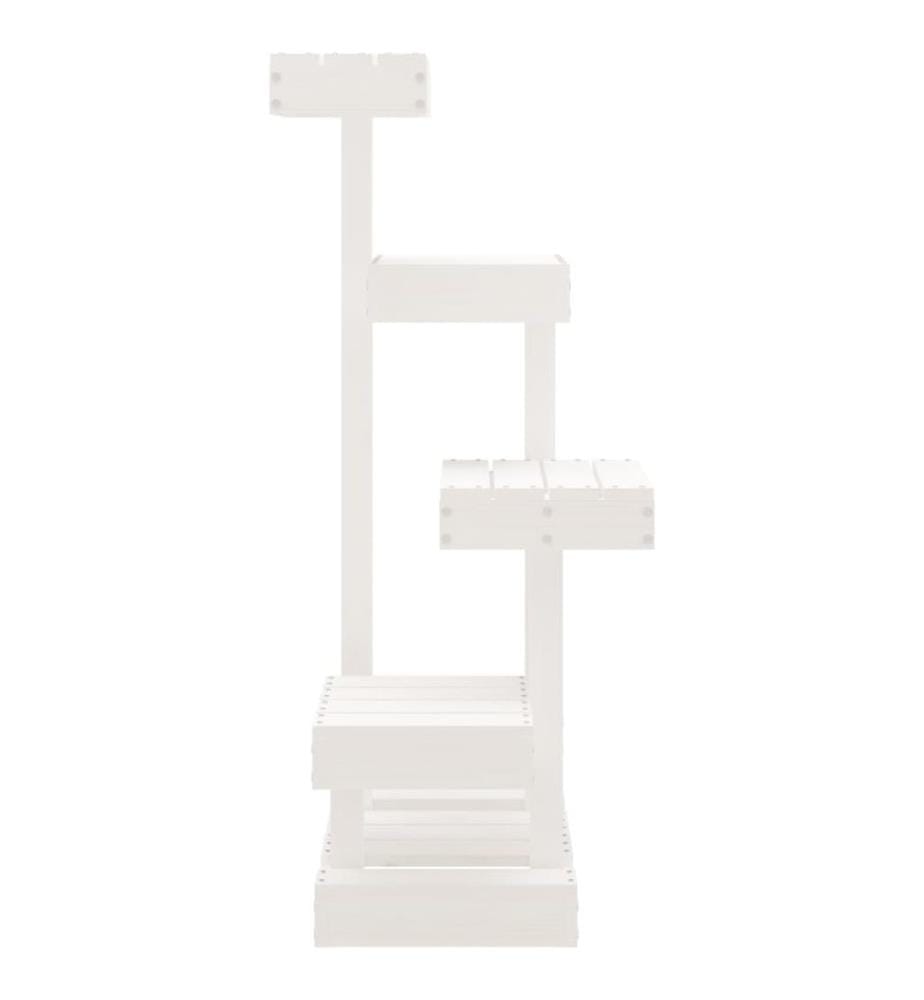 Kratzbaum Weiss 45,5x49x103 cm Massivholz Kiefer
