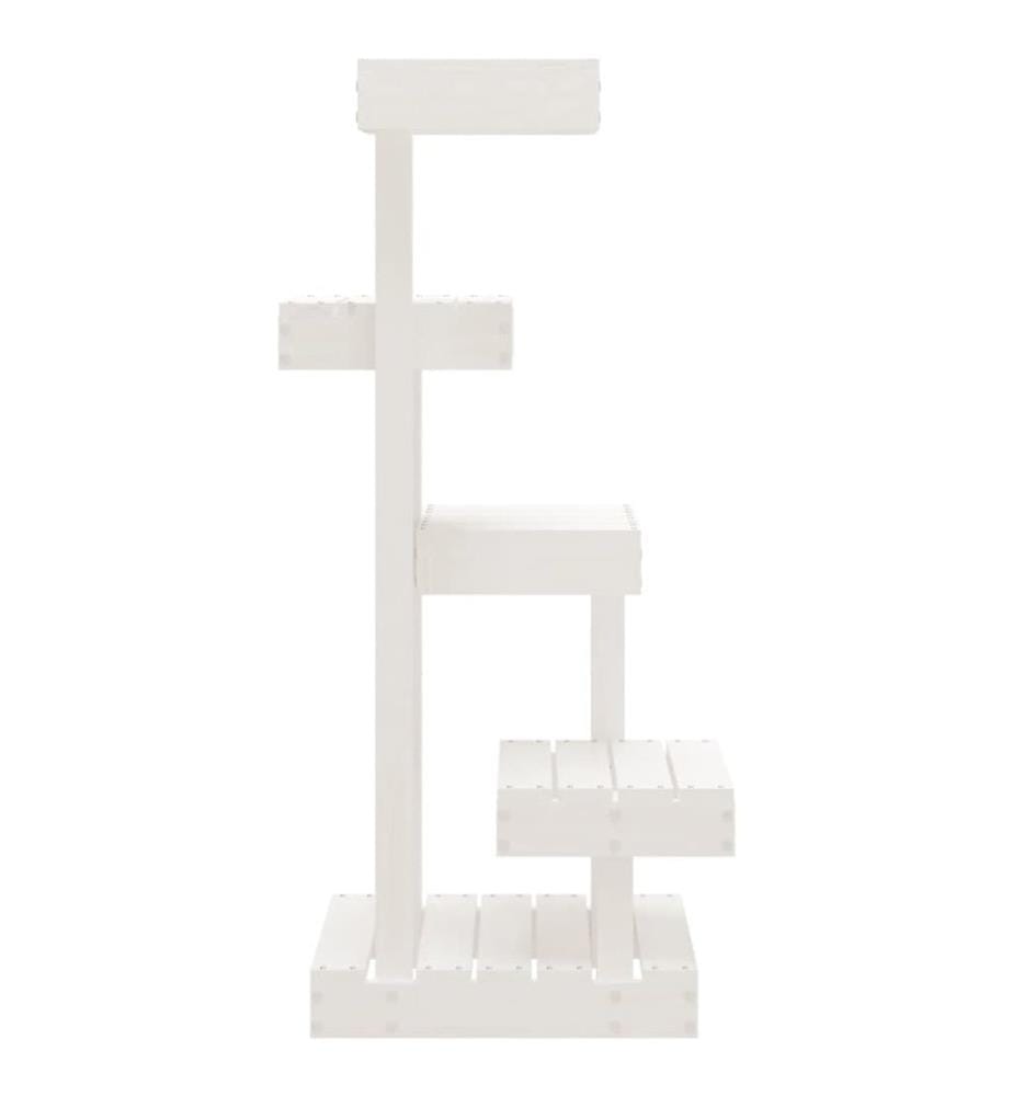 Kratzbaum Weiss 45,5x49x103 cm Massivholz Kiefer